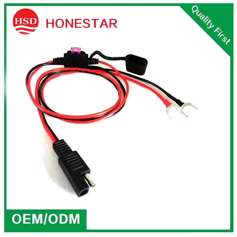 Solar Series Wire Quick Disconnect SAE Plug Car Eyelet Terminal with Fuse Inline Auto Battery Cables