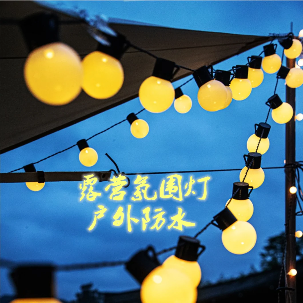 Waterproof Holiday Fairy Lights Outdoor Patio Decoration G40 Globe Solar String Light