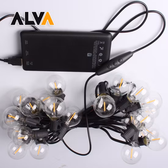 屋外 LED ライトストリング 25フィート 48フィート クリスマスフェアリーフェスティバルライト クリスマスライト E27 E26 E12 S14 G40電球付き ウェディングパーティー カフェ ガーデン装飾用