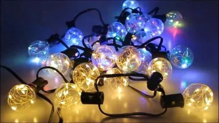 20 電気屋外ライト色付きの球体の形をしたクリスマス ライト G40